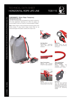 TECHNICAL DATA SHEET HOrIzONTAL rOPE LIfE LINE TDS115