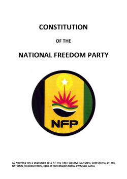 CONSTITUTION NATIONAL FREEDOM PARTY