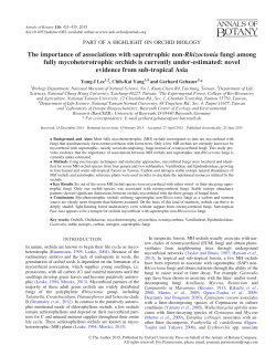 The importance of associations with saprotrophic
