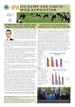 IFA DAIRY AND LIQUID MILK NEWSLETTER