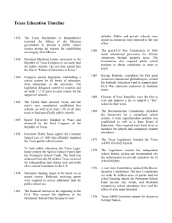 Texas Education Timeline