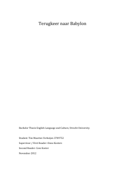 Terugkeer naar Babylon - Utrecht University Repository