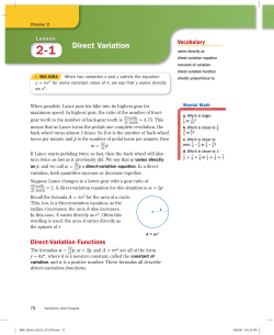 Direct Variation