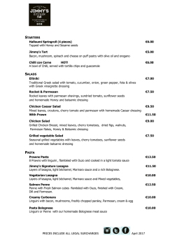 PRICES INCLUDE ALL LEGAL SURCHARGES April 2017