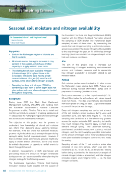 Seasonal soil moisture and nitrogen availability