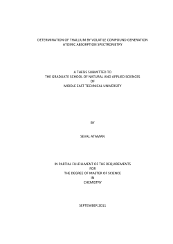 DETERMINATION OF THALLIUM BY VOLATILE COMPOUND