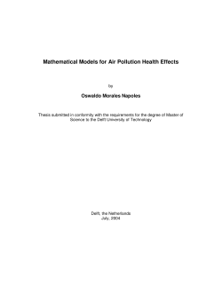Mathematical Models for Air Pollution Health Effects