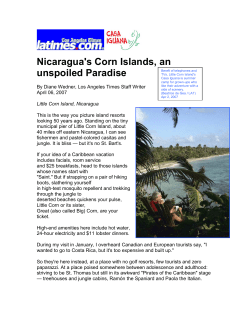 Nicaragua`s Corn Islands, an unspoiled Paradise