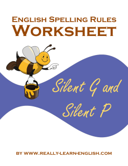 to English Spelling Rules: Silent G and Silent P worksheet