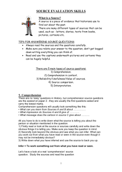 Tips for Answering Source Based Questions