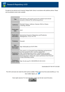 2014 IJOPM Outsourcing Marshall et al
