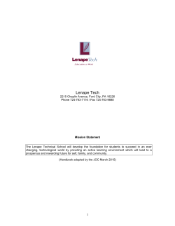 student handbook - Lenape Technical School