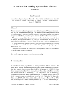 A method for cutting squares into distinct squares
