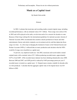 Music as a Capital Asset