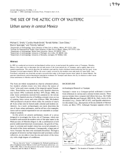 the size of the aztec city of yautepec
