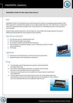 HitekNOFAL UCAO 4-9 Fiber Optic Inline Closure Brief Main
