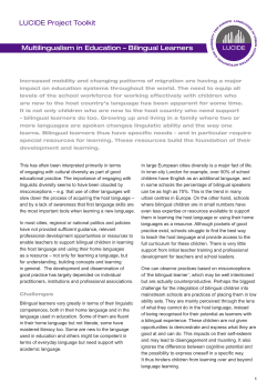 LUCIDE Project Toolkit Multilingualism in Education