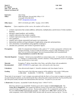 Math 32 - American River College