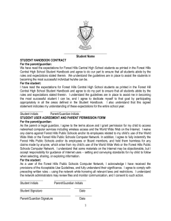 Central High School Student Handbook