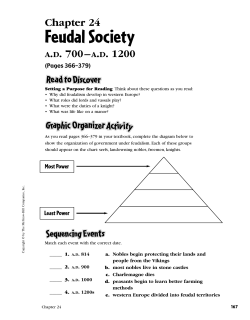 Feudal Society - Medieval World History