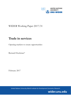 Trade in services - unu-wider