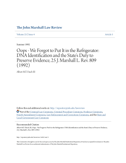 Oops - We Forgot to Put It in the Refrigerator