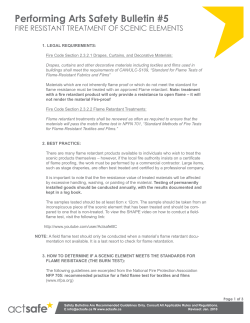 Flame Resistant Treatment of Scenic Elements