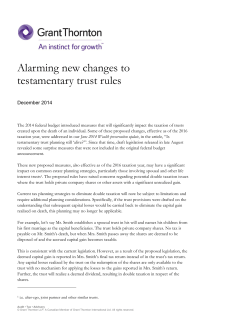 Alarming new changes to testamentary trust rules