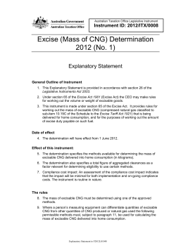 Excise (Mass of CNG) Determination 2012 (No. 1)