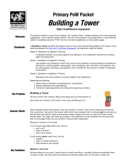 Building a Tower - Heath School`s Online Math Center