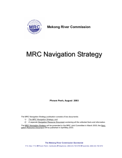 MRC Navigation Strategy - Mekong River Commission