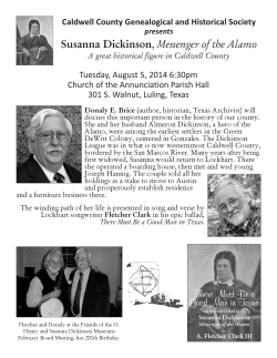 Susanna Dickinson, Messenger of the Alamo