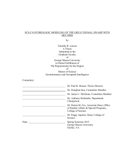 SCS-CN Hydrologic Modeling of the Great Dismal Swamp with HEC