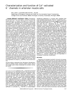 Characterization and function of Ca2-activated K