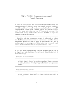 CS3114 Fall 2012 Homework Assignment 1 Sample Solutions