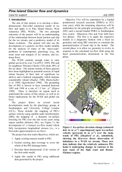Pine Island Glacier flow and dynamics