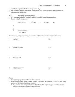 Ch. 17 Handouts Part 2