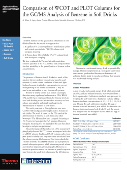 Comparison of WCOT and PLOT Columns for the GC/MS