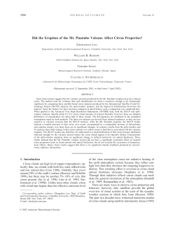 Did the Eruption of the Mt. Pinatubo Volcano Affect Cirrus Properties?