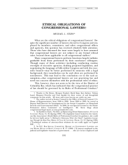 ethical obligations of congressional lawyers