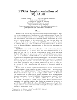 FPGA Implementation of SQUASH