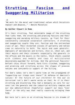 Strutting Fascism and Swaggering Militarism