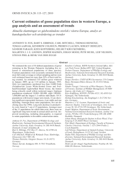 Current estimates of goose population sizes in western Europe, a
