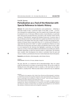 Periodization as a tool of the historian