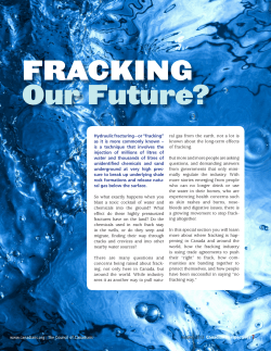 Fracking our Future? - The Council of Canadians