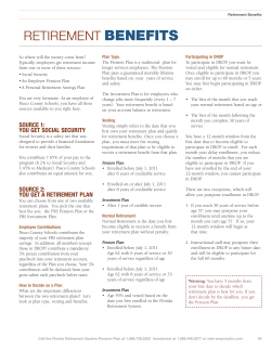 retirement benefits - Pasco County Schools