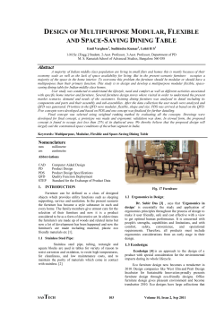 Design of Multipurpose Modular, Flexible and Space