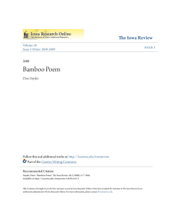 Bamboo Poem - Iowa Research Online