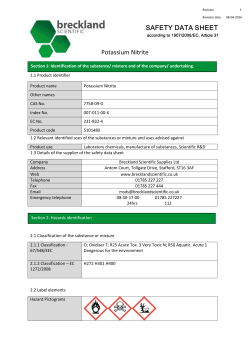 Potassium Nitrite - Breckland Scientific