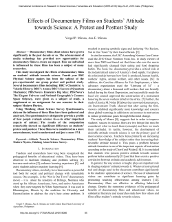Effects of Documentary Films on Students` Attitude towards
